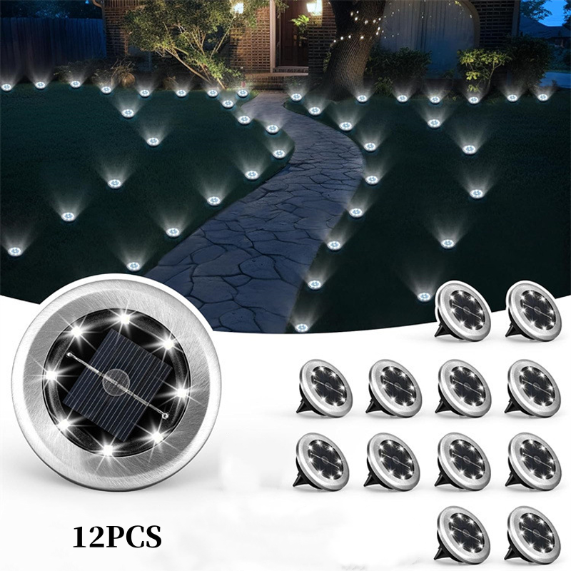 📢📢50 % de réduction ⏰💧☀️ Luminaire encastré solaire étanche pour l'extérieur – Lot de 2
