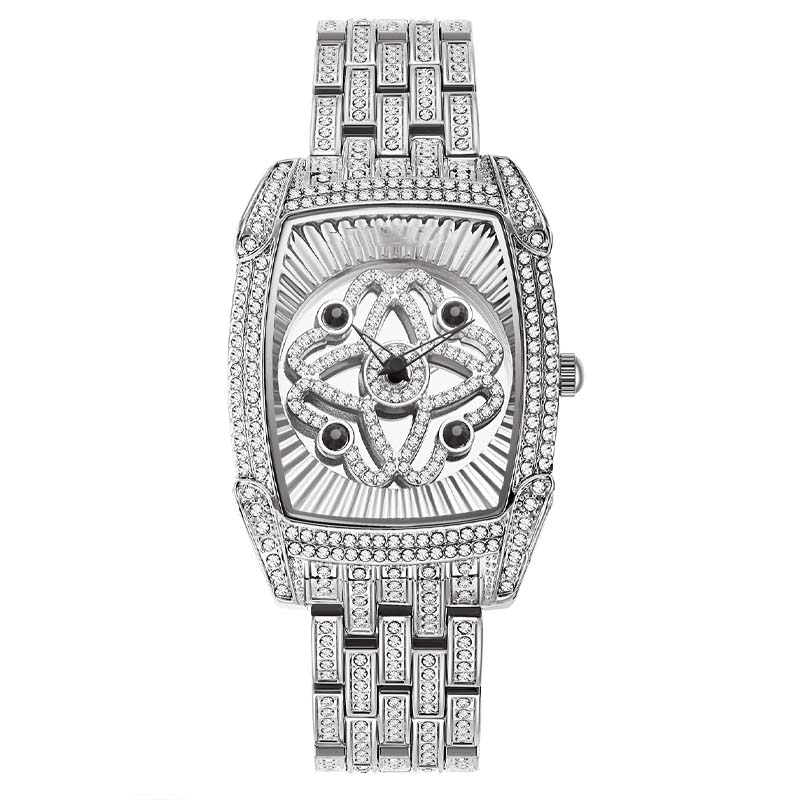 📢 📢 50 % de réduction!!✨Montre-bracelet pour femme en quartz, ornée de strass⌚