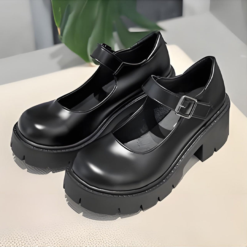 Moitié prix seulement ! Élégantes ballerines Mary Jane à talons carrés pour femme – parfaites au quotidien et sans lacets.