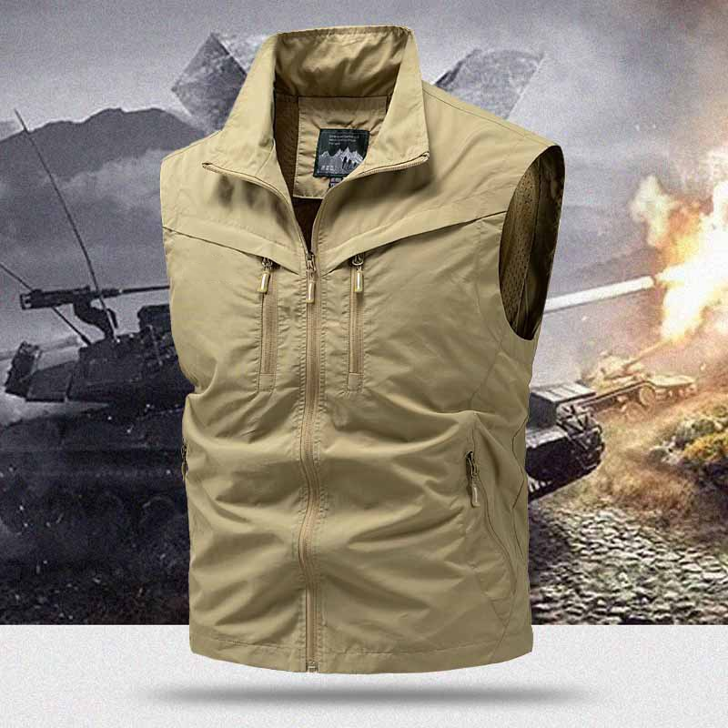 💪⚡ MOITIÉ PRIX ! Gilet utilitaire multipoches pour homme – Nylon résistant, séchage rapide, idéal pour le camping, la pêche et le bricolage 🛠️🎣