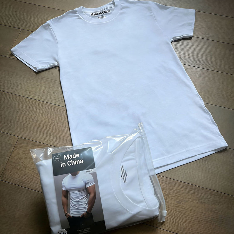 👕🔥 50 % DE RÉDUCTION – T-shirt homme coupe slim col rond | Coton doux, indispensable au quotidien, idéal à superposer ✨
