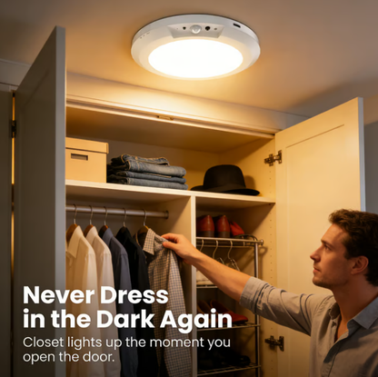 💥Big Sale-50% Off💡Rechargeable Motion Sensor Ceiling Light with Remote - Magnetic Wireless Ceiling Light Battery Powered🛋️