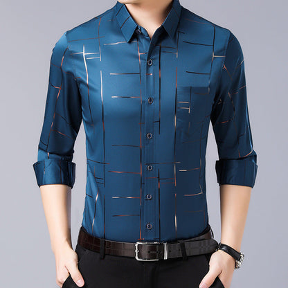 📢📢60% DE RÉDUCTION !! ⏰Chemise à manches longues anti-repassage de haute qualité pour hommes