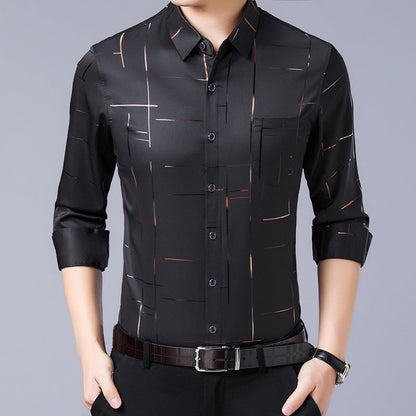 📢📢60% DE RÉDUCTION !! ⏰Chemise à manches longues anti-repassage de haute qualité pour hommes
