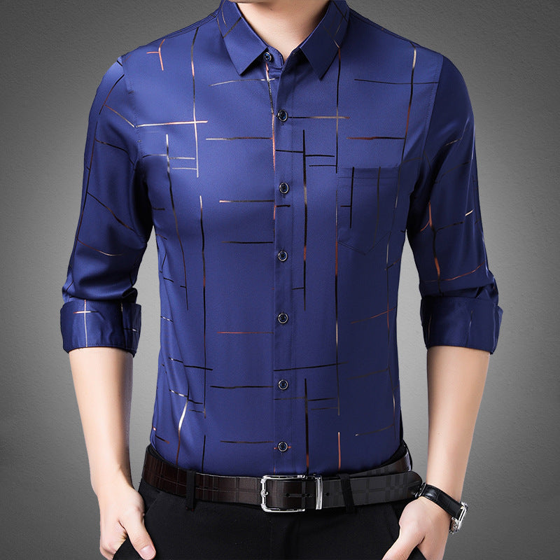 📢📢60% DE RÉDUCTION !! ⏰Chemise à manches longues anti-repassage de haute qualité pour hommes