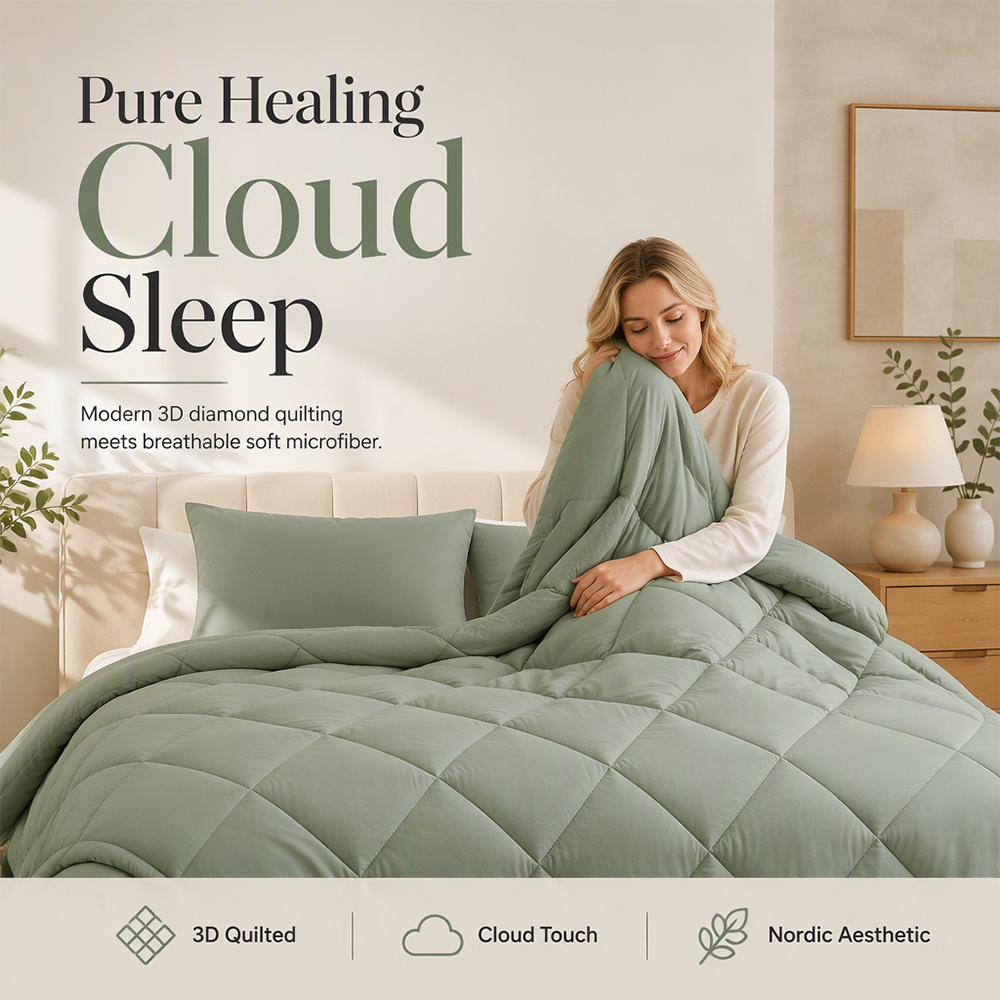 ⏳Time-Limited Special⏰3-Piece Quilted Comforter Set with Shams