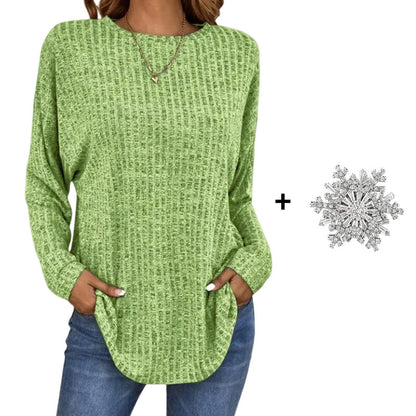 💎 50% DE RÉDUCTION ! 💎 Haut Décontracté à Manches Longues – Tricot Doux, Coupe Ample & Style Polyvalent pour Toutes les Morphologies 🌸🧥