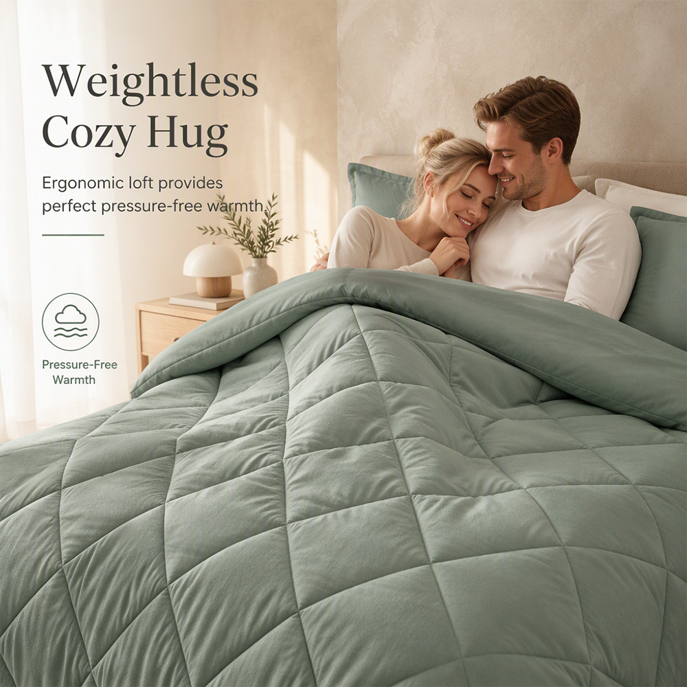 ⏳Time-Limited Special⏰3-Piece Quilted Comforter Set with Shams
