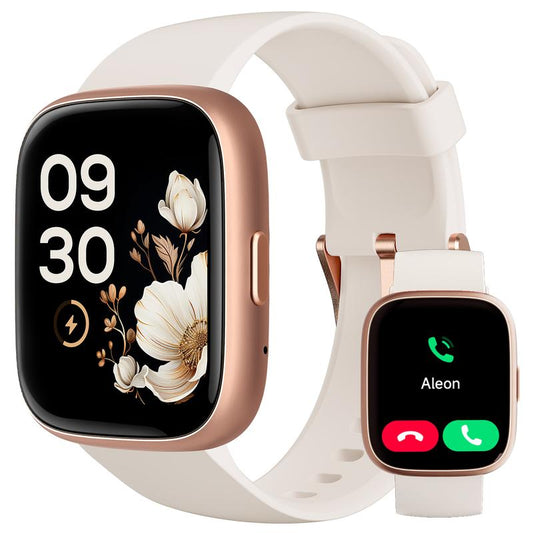 Montre connectée pour femmes et hommes, tracker d'activité physique avec fonction d'appel, montre de fitness avec suivi du sommeil/100 sports/podomètre étanche IP68