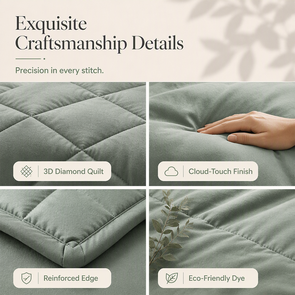 ⏳Time-Limited Special⏰3-Piece Quilted Comforter Set with Shams