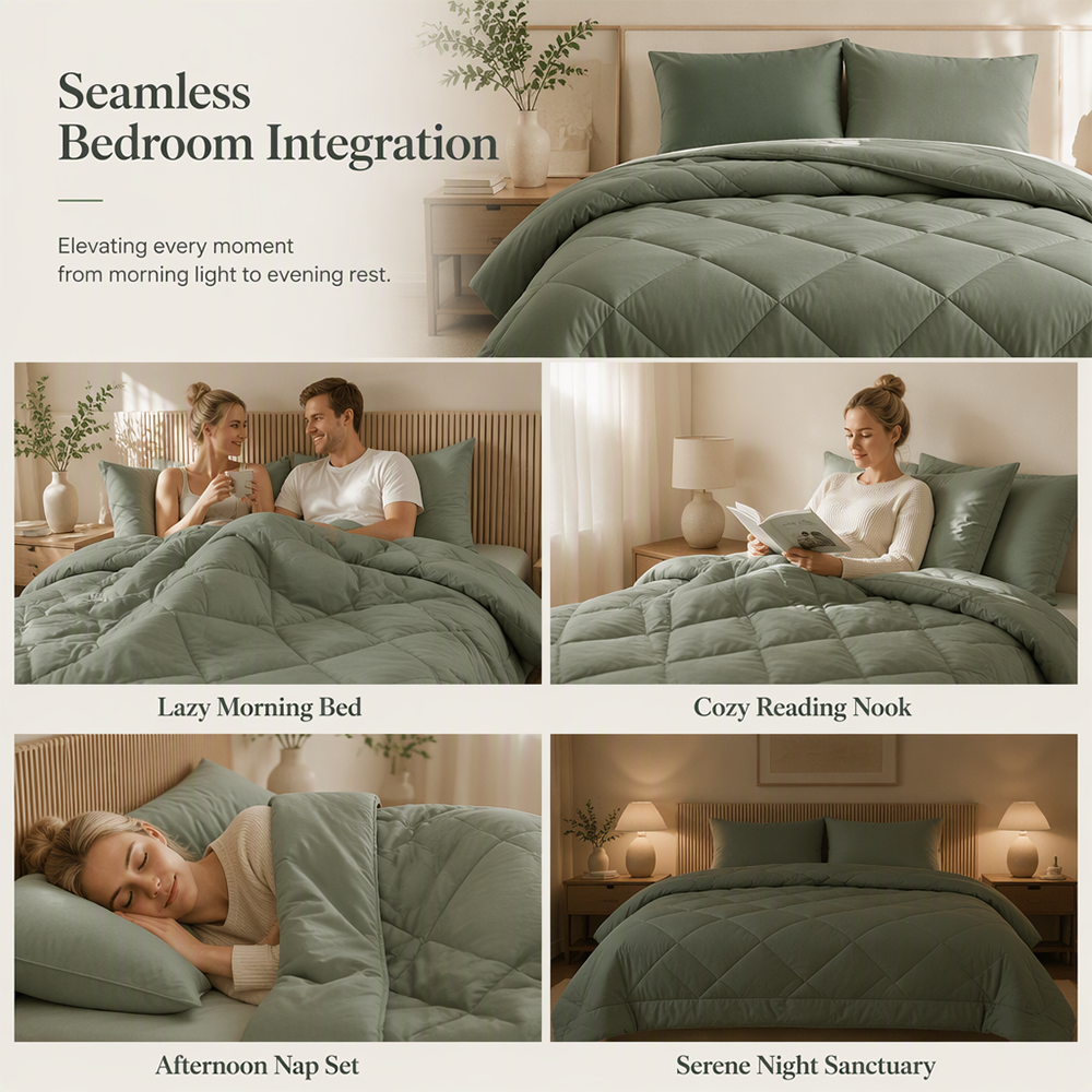⏳Time-Limited Special⏰3-Piece Quilted Comforter Set with Shams