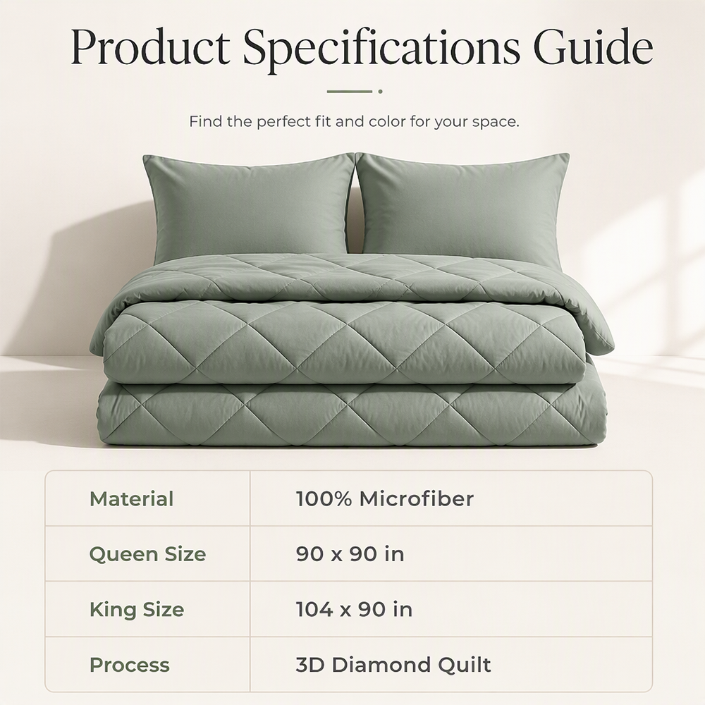 ⏳Time-Limited Special⏰3-Piece Quilted Comforter Set with Shams