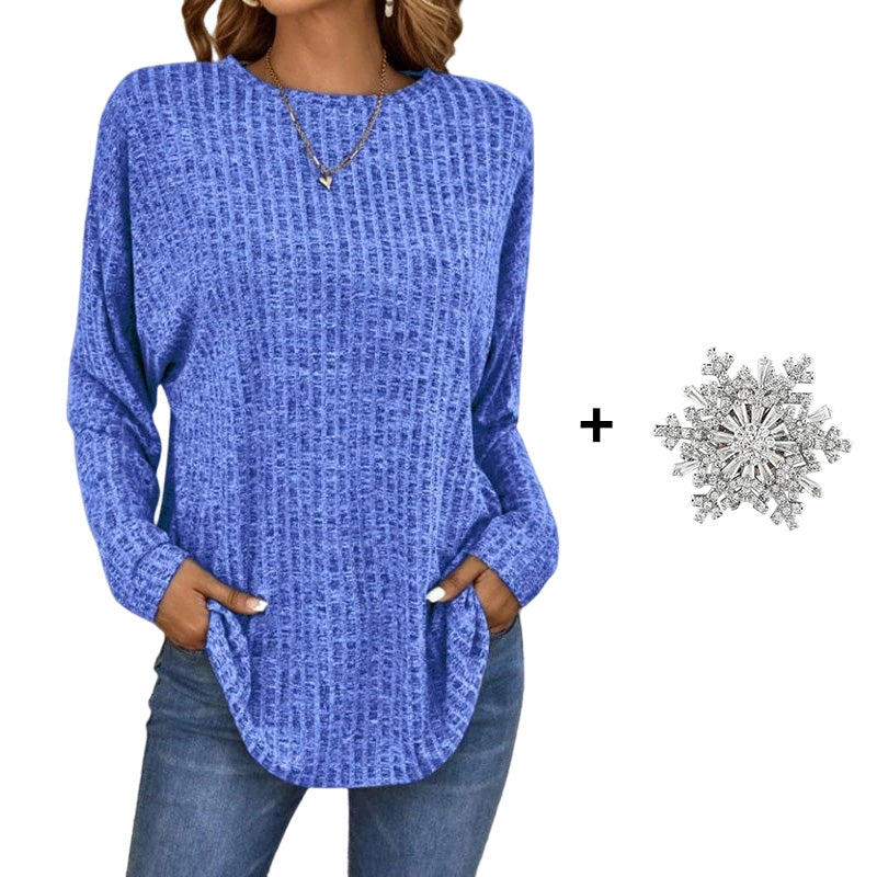 💎 50% DE RÉDUCTION ! 💎 Haut Décontracté à Manches Longues – Tricot Doux, Coupe Ample & Style Polyvalent pour Toutes les Morphologies 🌸🧥