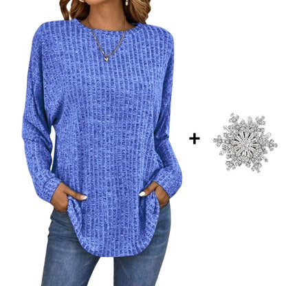 💎 50% DE RÉDUCTION ! 💎 Haut Décontracté à Manches Longues – Tricot Doux, Coupe Ample & Style Polyvalent pour Toutes les Morphologies 🌸🧥