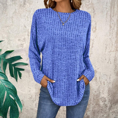 💎 50% DE RÉDUCTION ! 💎 Haut Décontracté à Manches Longues – Tricot Doux, Coupe Ample & Style Polyvalent pour Toutes les Morphologies 🌸🧥