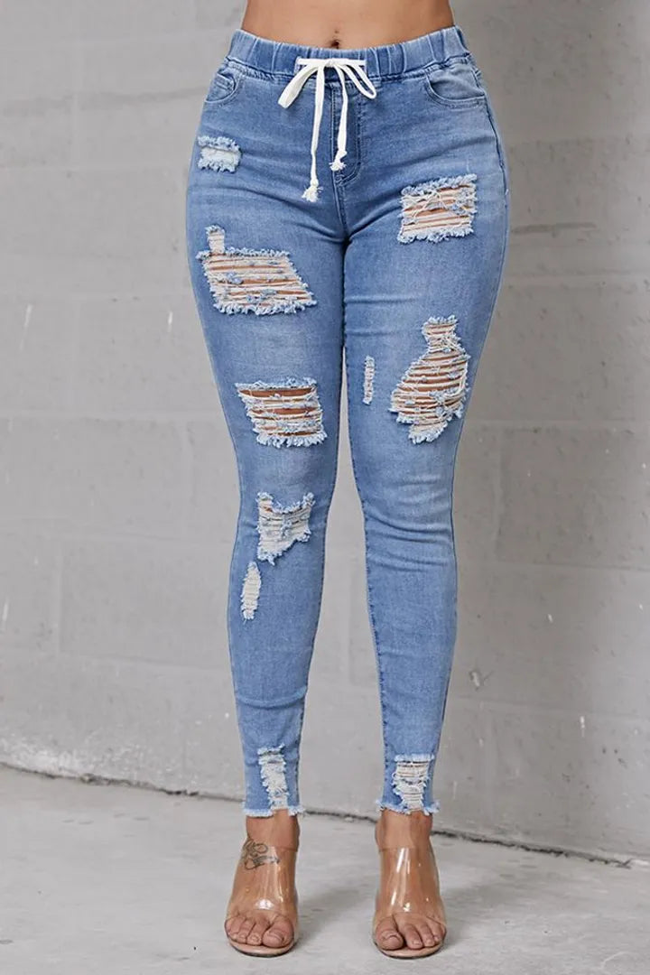 👖 OFFRE FLASH : 50% DE RÉDUCTION ! ⚡ Jean Skinny Stretch à Taille Ajustable – Tissu Élastique, Effet Remodelant & Coupe Parfaite ✨