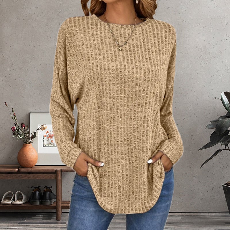 💎 50% DE RÉDUCTION ! 💎 Haut Décontracté à Manches Longues – Tricot Doux, Coupe Ample & Style Polyvalent pour Toutes les Morphologies 🌸🧥