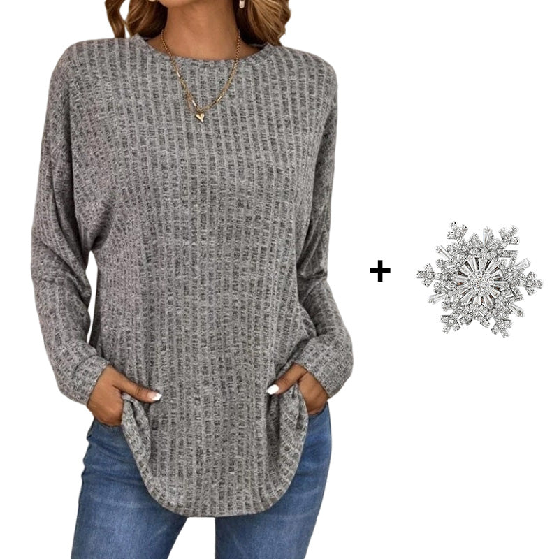 💎 50% DE RÉDUCTION ! 💎 Haut Décontracté à Manches Longues – Tricot Doux, Coupe Ample & Style Polyvalent pour Toutes les Morphologies 🌸🧥