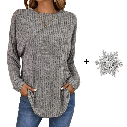💎 50% DE RÉDUCTION ! 💎 Haut Décontracté à Manches Longues – Tricot Doux, Coupe Ample & Style Polyvalent pour Toutes les Morphologies 🌸🧥