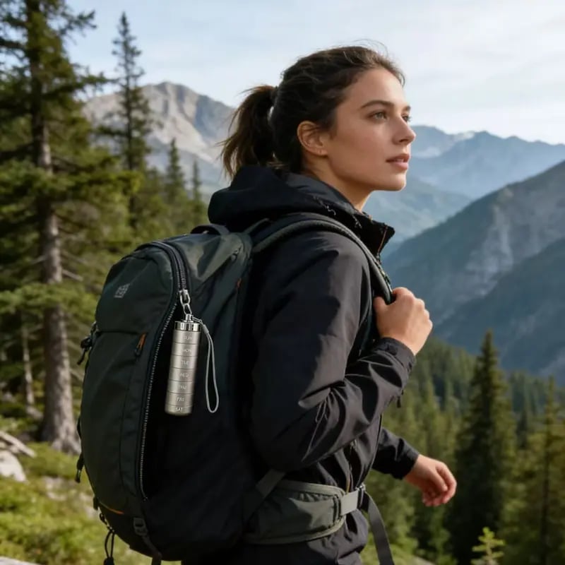 💐50% DE RÉDUCTION ! Pilulier Métal Compact & Étanche – Compagnon de Voyage Idéal 🧳🔒【Prix Casse】