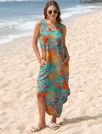 💐50% DE RÉDUCTION ! Robes d‘Été avec Poches – Confort & Style pour la Plage 👗🌸【Offre Limitée】