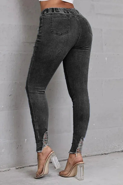 👖 OFFRE FLASH : 50% DE RÉDUCTION ! ⚡ Jean Skinny Stretch à Taille Ajustable – Tissu Élastique, Effet Remodelant & Coupe Parfaite ✨