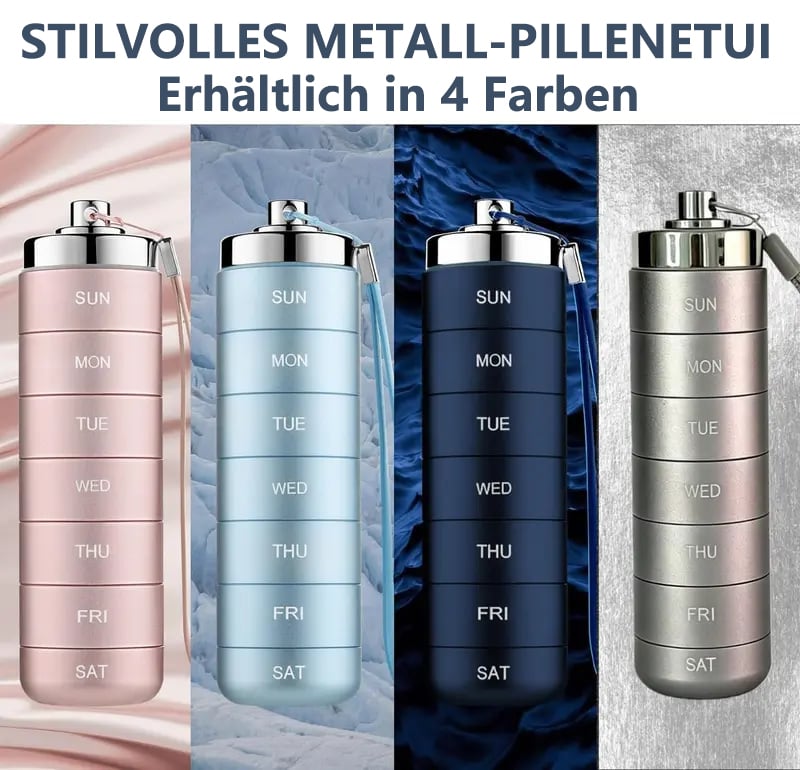 💐50% DE RÉDUCTION ! Pilulier Métal Compact & Étanche – Compagnon de Voyage Idéal 🧳🔒【Prix Casse】