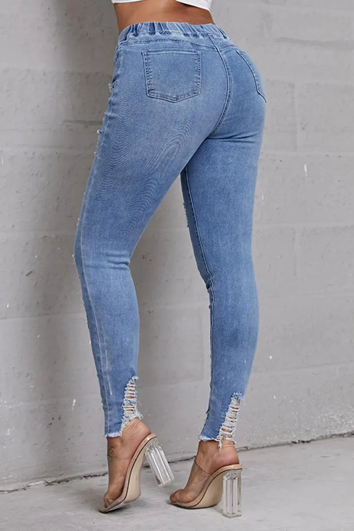 👖 OFFRE FLASH : 50% DE RÉDUCTION ! ⚡ Jean Skinny Stretch à Taille Ajustable – Tissu Élastique, Effet Remodelant & Coupe Parfaite ✨