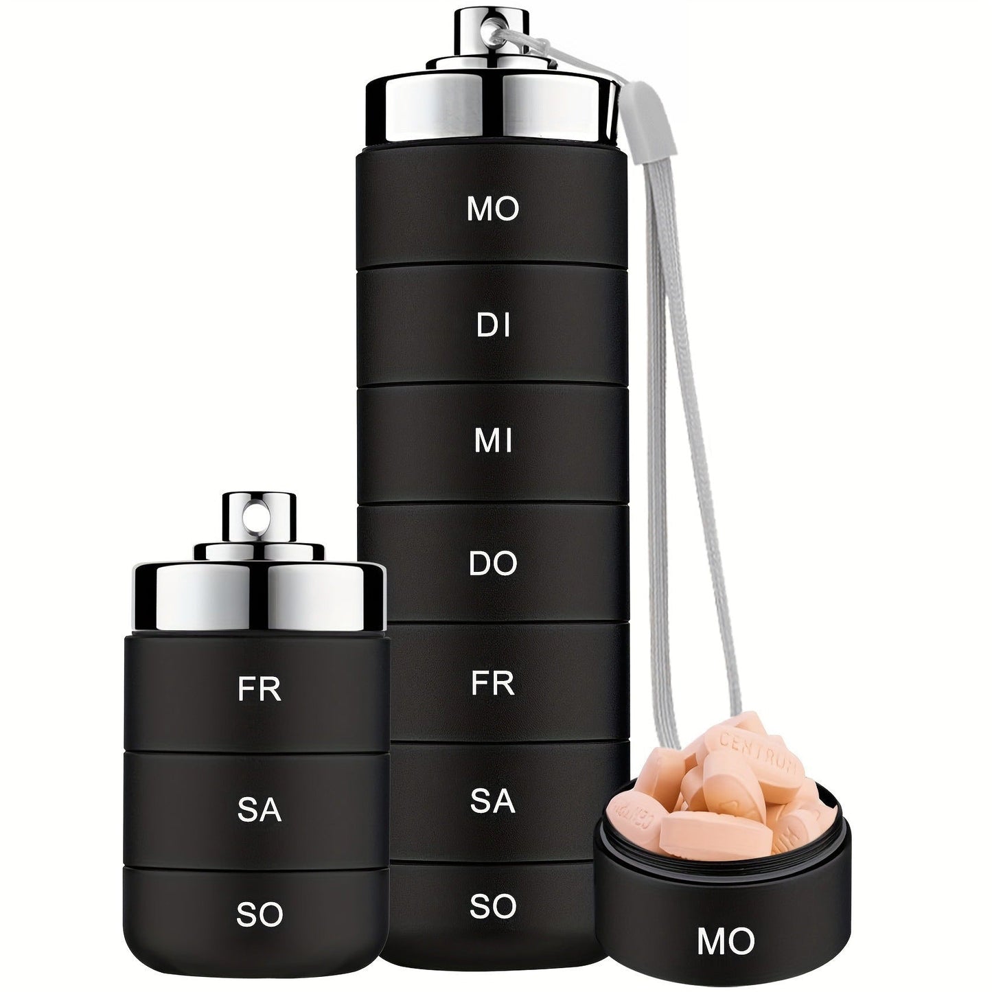 💐50% DE RÉDUCTION ! Pilulier Métal Compact & Étanche – Compagnon de Voyage Idéal 🧳🔒【Prix Casse】