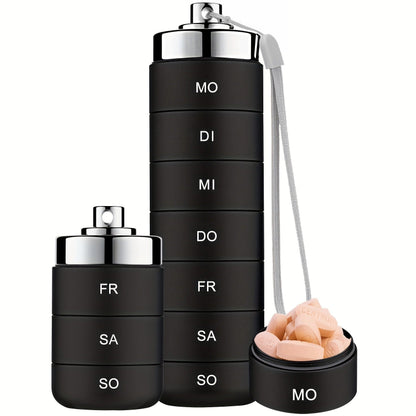 💐50% DE RÉDUCTION ! Pilulier Métal Compact & Étanche – Compagnon de Voyage Idéal 🧳🔒【Prix Casse】