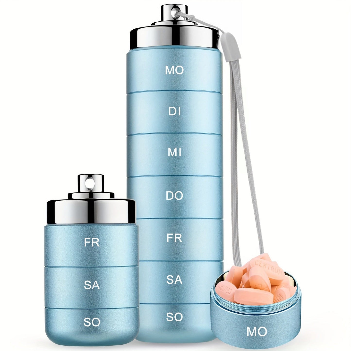 💐50% DE RÉDUCTION ! Pilulier Métal Compact & Étanche – Compagnon de Voyage Idéal 🧳🔒【Prix Casse】