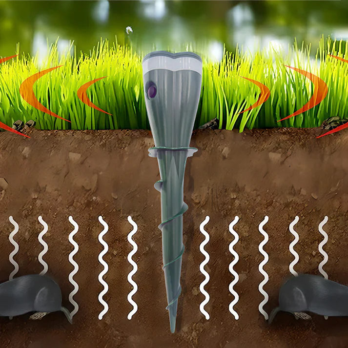 🐭 ACHETEZ 5, RECEVEZ 5 GRATUITS! 🌿 Répulsif Solaire Étanche Contre les Souris – Ultrasonique, Écologique & Facile à Installer Pour Le Jardin 🌸