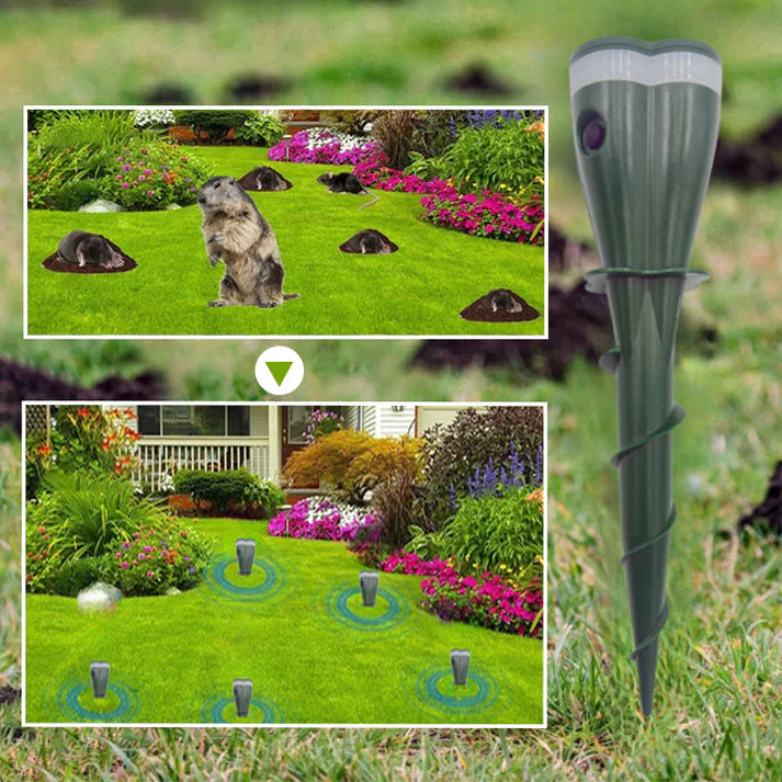 🐭 ACHETEZ 5, RECEVEZ 5 GRATUITS! 🌿 Répulsif Solaire Étanche Contre les Souris – Ultrasonique, Écologique & Facile à Installer Pour Le Jardin 🌸