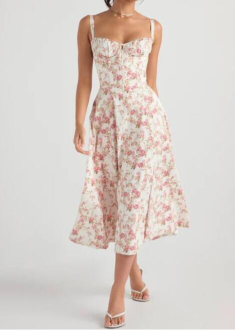 Robe à bretelles Bralette à imprimé beauté confortable sans armatures