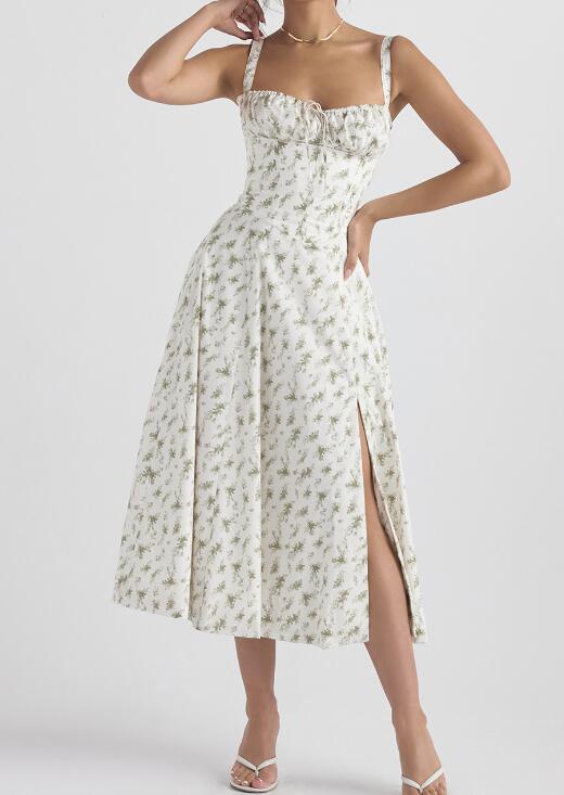 Robe à bretelles Bralette à imprimé beauté confortable sans armatures