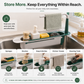 ⏳Time-Limited Special⏰2-in-1 Sink Organizer Rack – Expandable Sponge Holder & Kitchen Towel Drying Bar