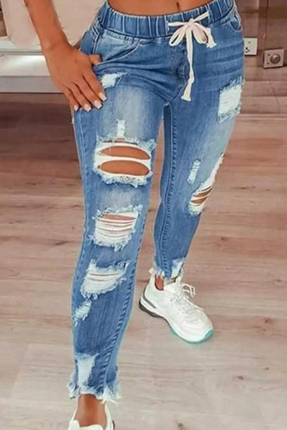 👖 OFFRE FLASH : 50% DE RÉDUCTION ! ⚡ Jean Skinny Stretch à Taille Ajustable – Tissu Élastique, Effet Remodelant & Coupe Parfaite ✨