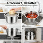 🎉 2026 Sale — Over 25,600 Sold!🧀3‑in‑1 Stainless Steel Grater Bowl 🔪
