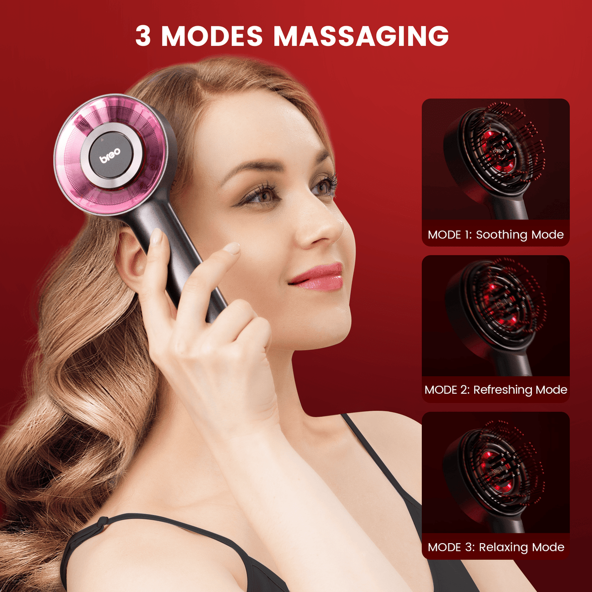 💎 50% DE RÉDUCTION ! 💎 Brosse de Massage du Cuir Chevelu 3-en-1 – Lumière Rouge 630 nm, 72 Picots & Applicateur d’Huile pour Croissance Capillaire Accélérée 🌿💆‍♀️