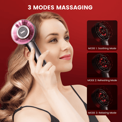💎 50% DE RÉDUCTION ! 💎 Brosse de Massage du Cuir Chevelu 3-en-1 – Lumière Rouge 630 nm, 72 Picots & Applicateur d’Huile pour Croissance Capillaire Accélérée 🌿💆‍♀️