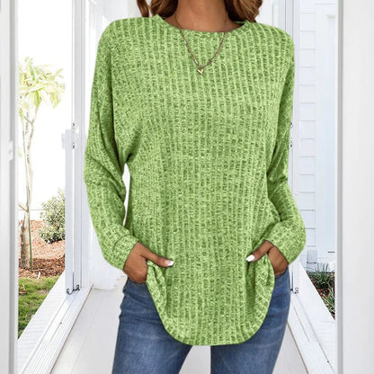 💎 50% DE RÉDUCTION ! 💎 Haut Décontracté à Manches Longues – Tricot Doux, Coupe Ample & Style Polyvalent pour Toutes les Morphologies 🌸🧥