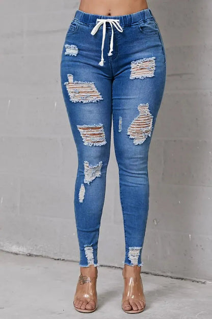 👖 OFFRE FLASH : 50% DE RÉDUCTION ! ⚡ Jean Skinny Stretch à Taille Ajustable – Tissu Élastique, Effet Remodelant & Coupe Parfaite ✨