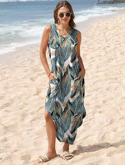 💐50% DE RÉDUCTION ! Robes d‘Été avec Poches – Confort & Style pour la Plage 👗🌸【Offre Limitée】