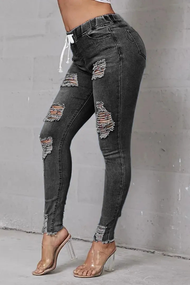 👖 OFFRE FLASH : 50% DE RÉDUCTION ! ⚡ Jean Skinny Stretch à Taille Ajustable – Tissu Élastique, Effet Remodelant & Coupe Parfaite ✨