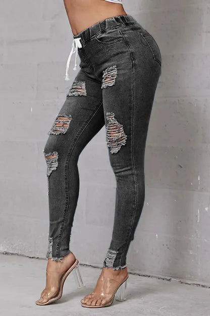 👖 OFFRE FLASH : 50% DE RÉDUCTION ! ⚡ Jean Skinny Stretch à Taille Ajustable – Tissu Élastique, Effet Remodelant & Coupe Parfaite ✨
