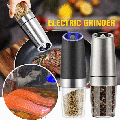 ✨🔥 Vente50% OFF – Moulin à sel et poivre électrique automatique à induction par gravité ⚡🧂⚫