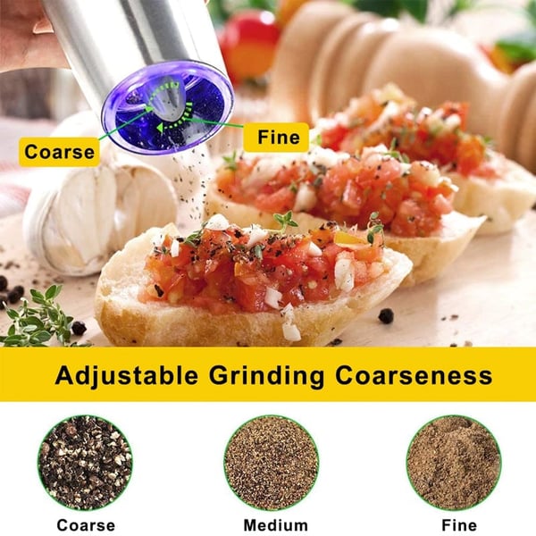 ✨🔥 Vente50% OFF – Moulin à sel et poivre électrique automatique à induction par gravité ⚡🧂⚫
