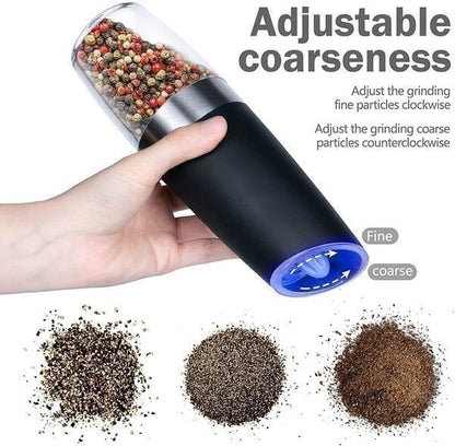✨🔥 Vente50% OFF – Moulin à sel et poivre électrique automatique à induction par gravité ⚡🧂⚫
