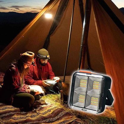 🏕️ Indispensable pour le camping, le bricolage et les urgences ! Lampe de travail solaire – 4 modes d’éclairage, un seul outil 🏕️