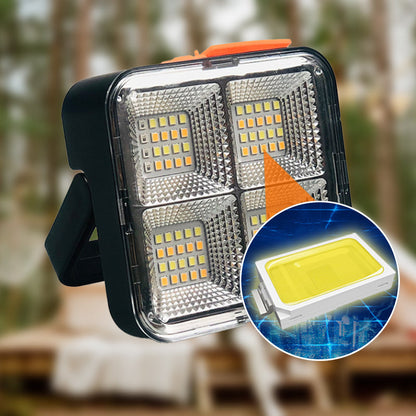 🏕️ Indispensable pour le camping, le bricolage et les urgences ! Lampe de travail solaire – 4 modes d’éclairage, un seul outil 🏕️